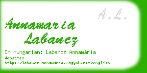 annamaria labancz business card